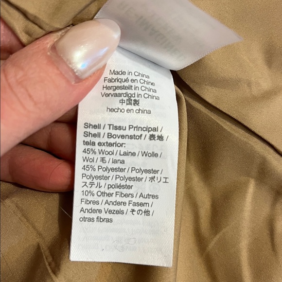 J. Crew Women's Camel Pea Coat - Picture 5 of 5